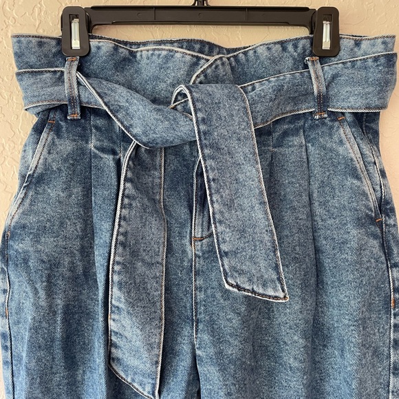 Sezane Austin Trousers Bleached Blue Denim—EU 38 - Picture 4 of 5